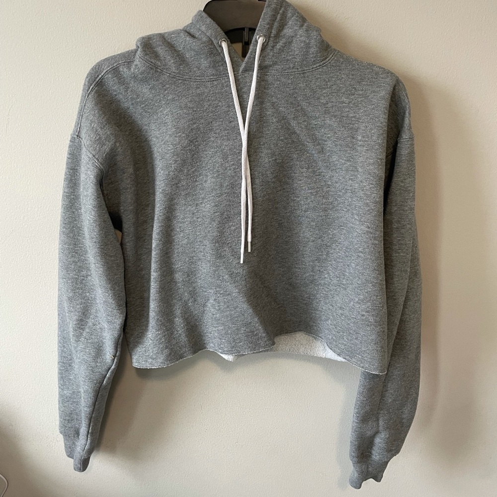Cropped Gray Hoodie